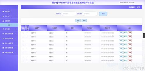 Java計算機畢業設計 排寢室管理系統的設計與實現